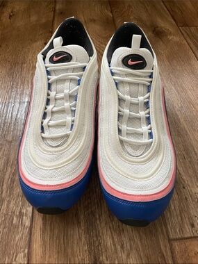 Nike Air Max 97 White Game Royal Pink Gaze Men's Size 11